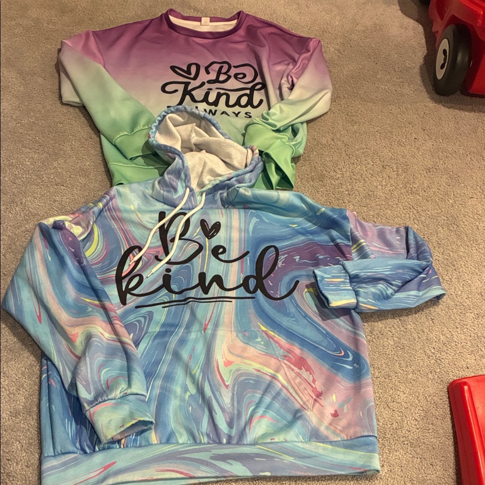 Be Kind Tie-Dye Hoodies (2 Lot Bundle)
